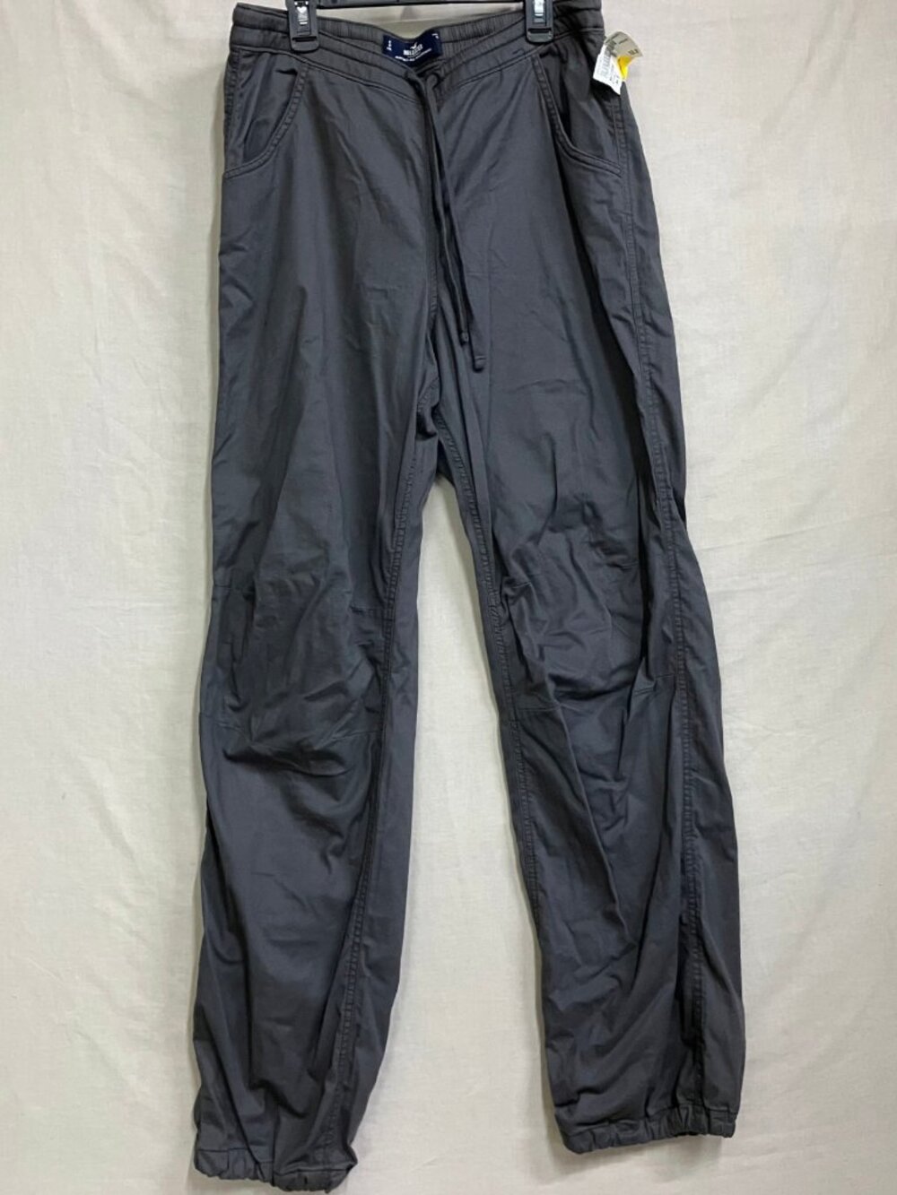 Hollister Parachute Baggy Pants Women's Small Long Gray Cargo Joggers Casual